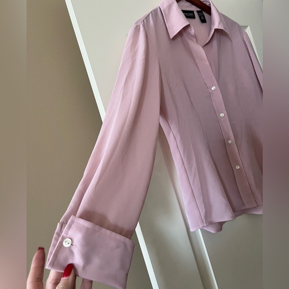 New York & Company Pale Pink Polyester Blouse women’s size medium - Picture 6 of 12